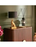 Lampada leopardo Gepi, dorata, 47,5 cm altezza, design elegante, acciaio e poliresina, collezione Bellissima