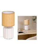 Lampada Tylia, ceramica bianca, diametro 13 cm, altezza 26,5 cm, design elegante, stoneware
