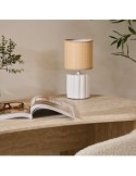 Lampada Tylia, ceramica bianca, diametro 13 cm, altezza 26,5 cm, design elegante, stoneware