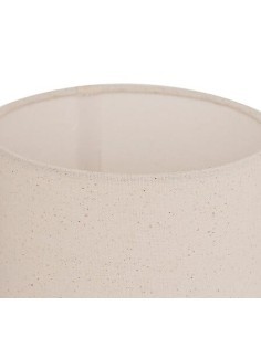 Lampada Rafa, base in legno, beige, altezza 37 cm, design moderno, HEVEA e PVC