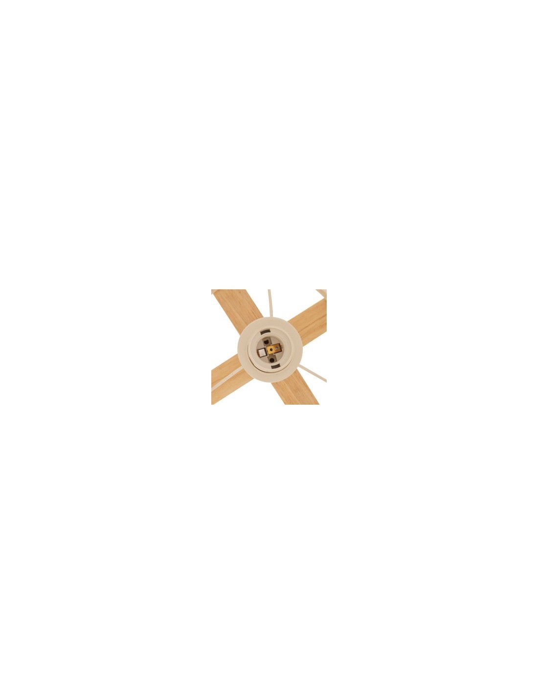 Lampada Rafa, base in legno, beige, altezza 37 cm, design moderno, HEVEA e PVC