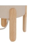 Lampada Rafa, base in legno, beige, altezza 37 cm, design moderno, HEVEA e PVC