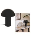 Lampada fungo Lito, metallo nero, altezza 24,5 cm, design moderno, acciaio