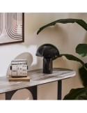 Lampada fungo Lito, metallo nero, altezza 24,5 cm, design moderno, acciaio