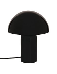 Lampada fungo Lito, metallo nero, altezza 24,5 cm, design moderno, acciaio