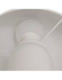 Lampada fungo Lito, metallo bianco, altezza 24,5 cm, design moderno, acciaio