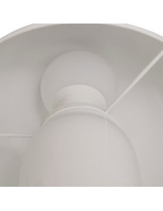 Lampada fungo Lito, metallo bianco, altezza 24,5 cm, design moderno, acciaio
