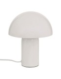 Lampada fungo Lito, metallo bianco, altezza 24,5 cm, design moderno, acciaio