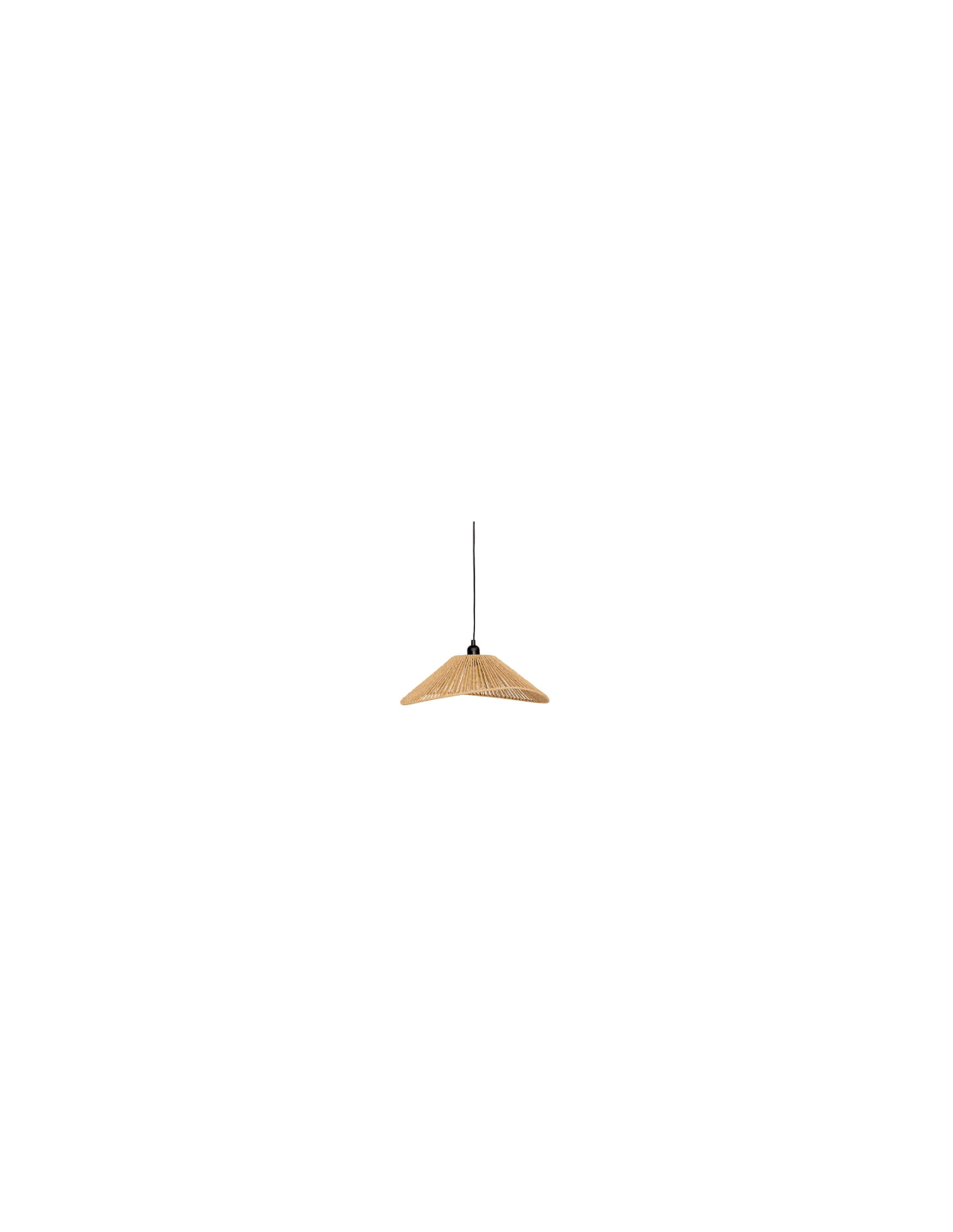 Sospensione Myha, effetto corda, beige, 43 x 38 x 118 cm, cavo 90 cm