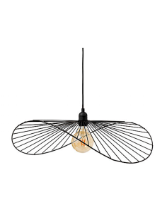 Lampadario Adelia, metallo nero, diametro 58 cm, altezza 103,5 cm