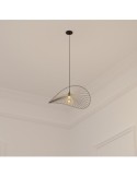Lampadario Adelia, metallo nero, diametro 58 cm, altezza 103,5 cm