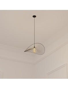 Lampadario Adelia, metallo nero, diametro 58 cm, altezza 103,5 cm