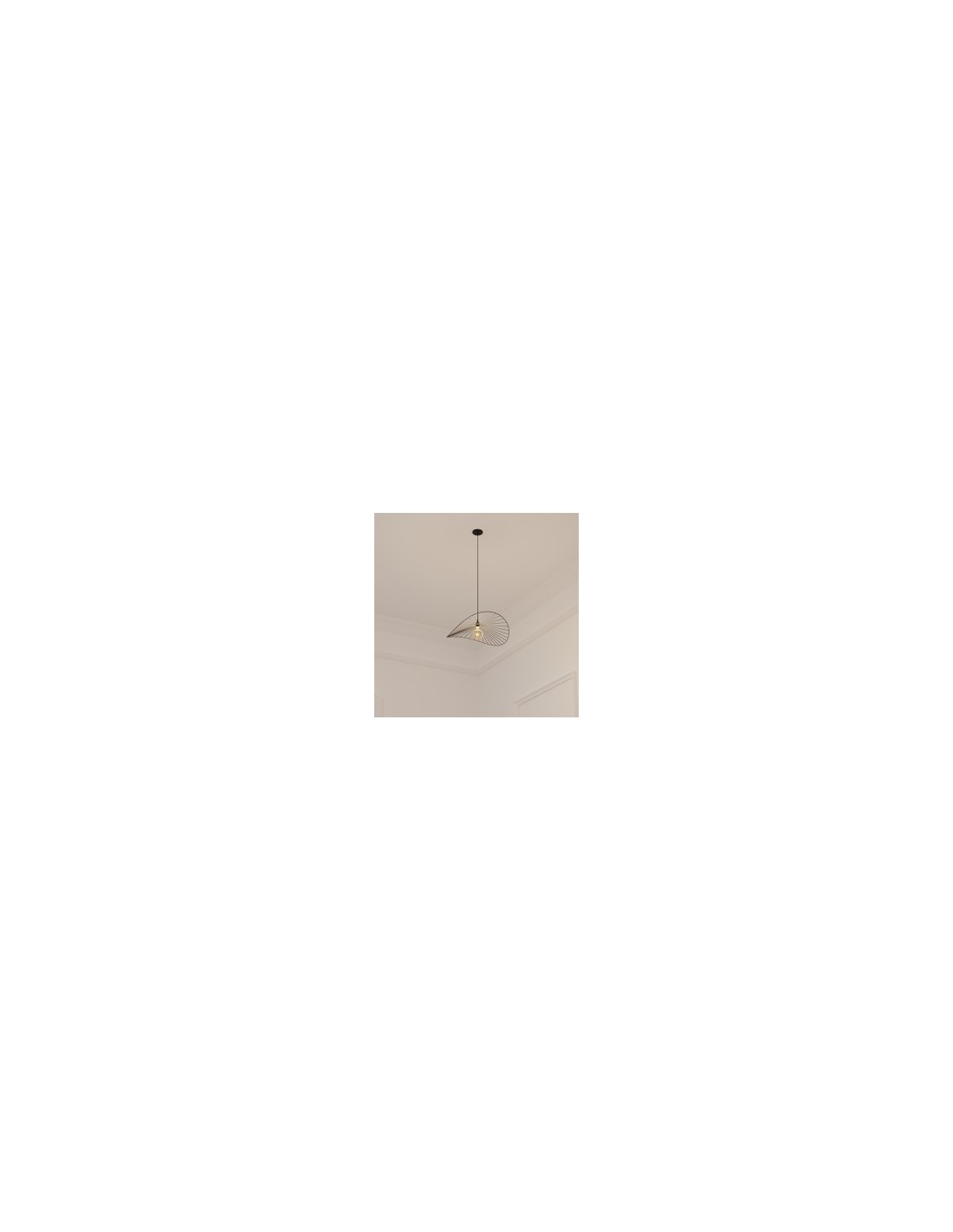 Lampadario Adelia, metallo nero, diametro 58 cm, altezza 103,5 cm