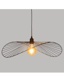 Lampadario Adelia, metallo nero, diametro 58 cm, altezza 103,5 cm