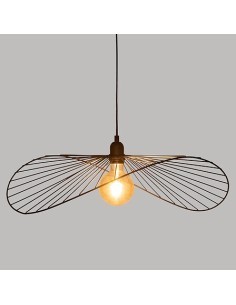 Lampadario Adelia, metallo nero, diametro 58 cm, altezza 103,5 cm