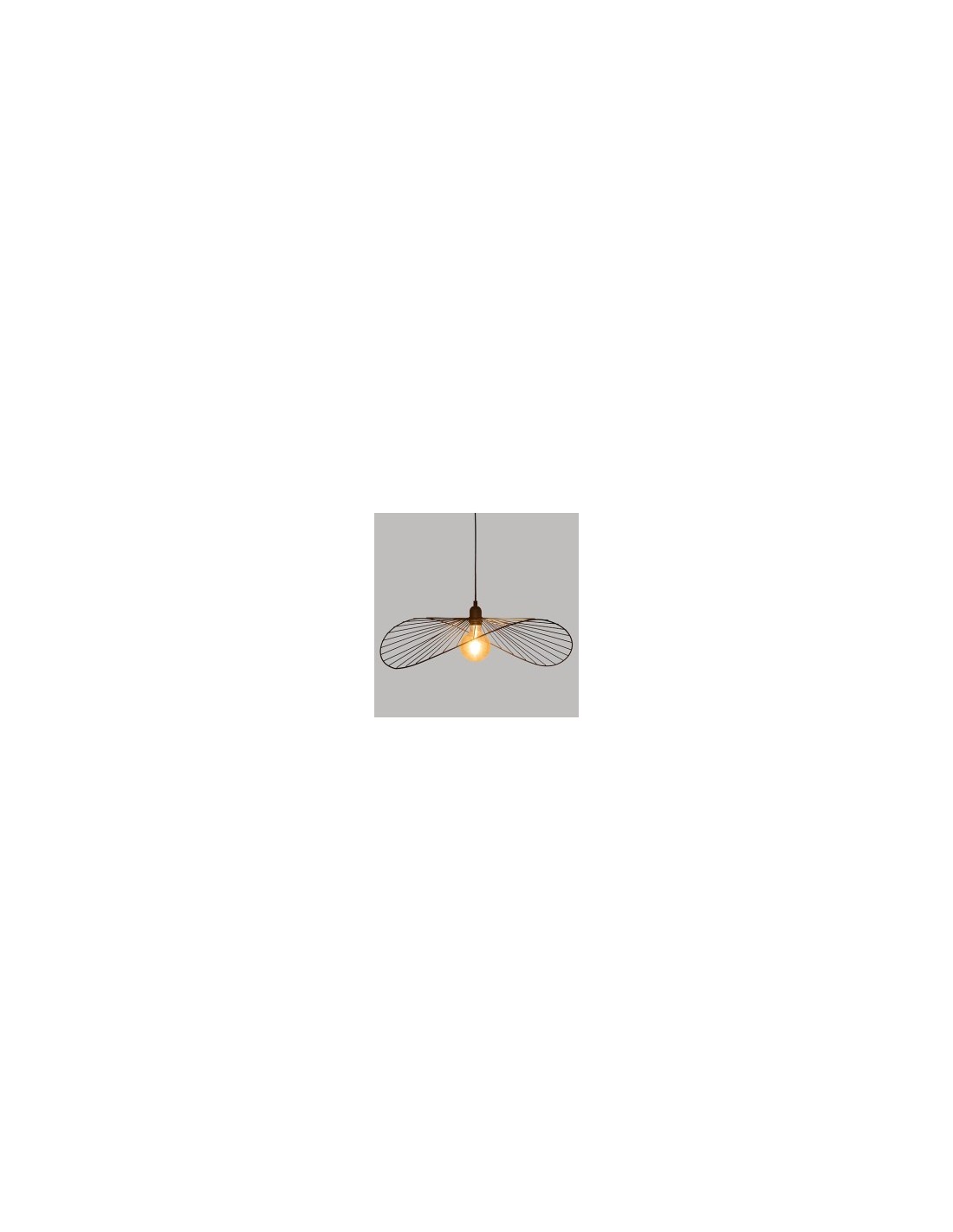 Lampadario Adelia, metallo nero, diametro 58 cm, altezza 103,5 cm
