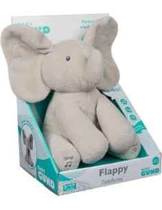 GUND FLAPPY ELEFANTINO, PELUCHE INTERATTIVO, CANTA E PARLA IN ITALIANO, MUOVE LE ORECCHIE, 30,5 CM, BAMBINI 10+ MESI