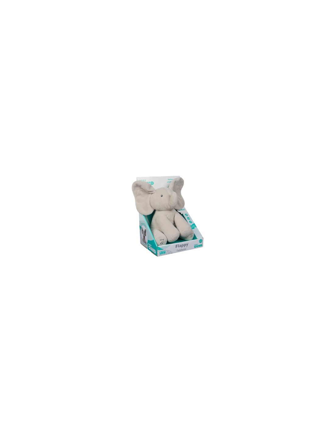 GUND FLAPPY ELEFANTINO, PELUCHE INTERATTIVO, CANTA E PARLA IN ITALIANO, MUOVE LE ORECCHIE, 30,5 CM, BAMBINI 10+ MESI