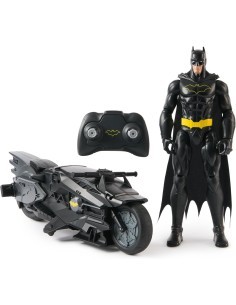Batman RC Batcycle + Figura 30 cm – Veicolo Radiocomandato per Bambini 4+