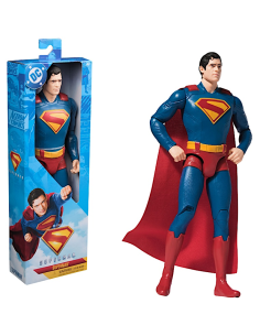 DC COMICS SUPERMAN, ACTION FIGURE 30 CM, 11 PUNTI DI ARTICOLAZIONE, MANTELLO IN TESSUTO, 4+ ANNI