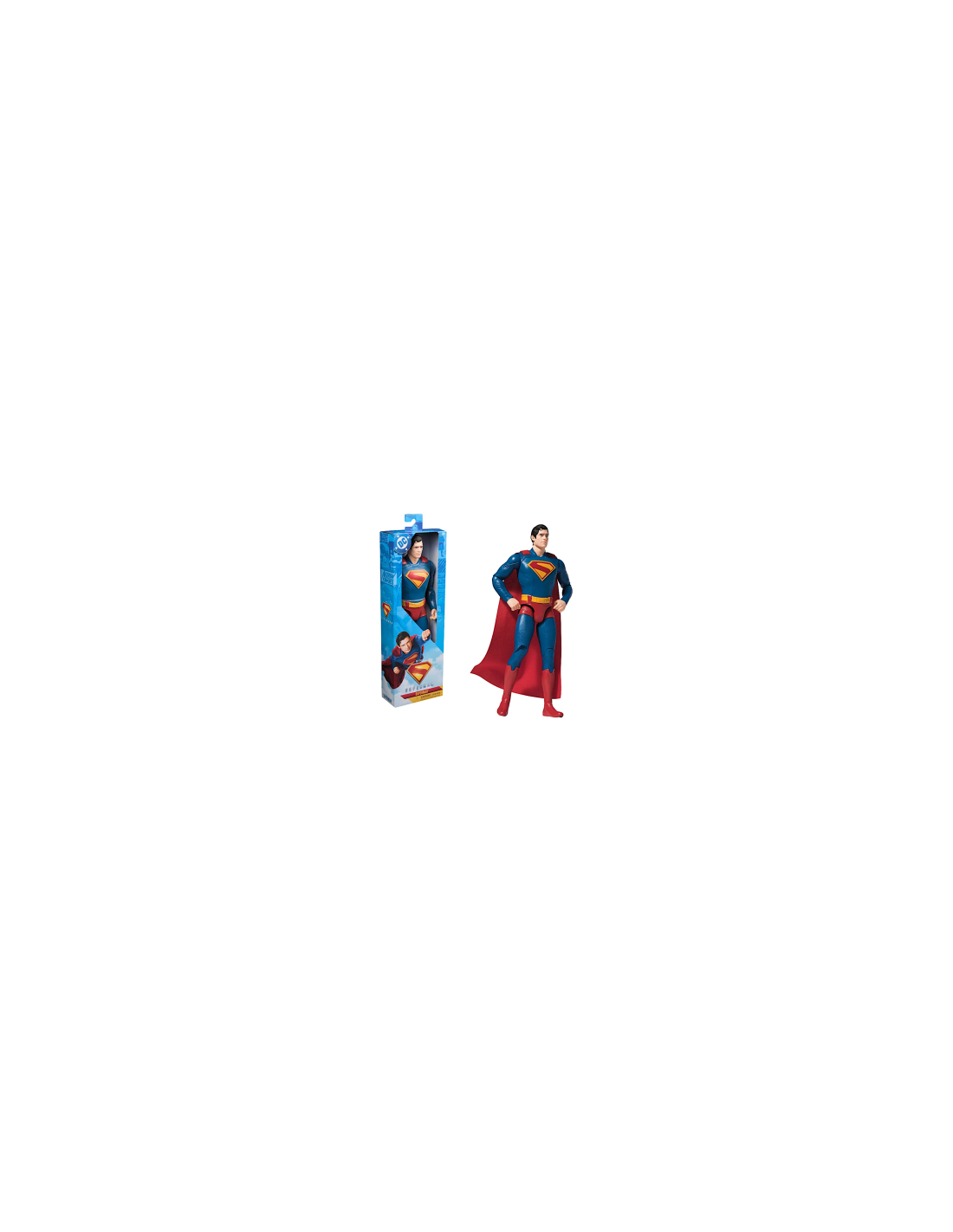 DC COMICS SUPERMAN, ACTION FIGURE 30 CM, 11 PUNTI DI ARTICOLAZIONE, MANTELLO IN TESSUTO, 4+ ANNI