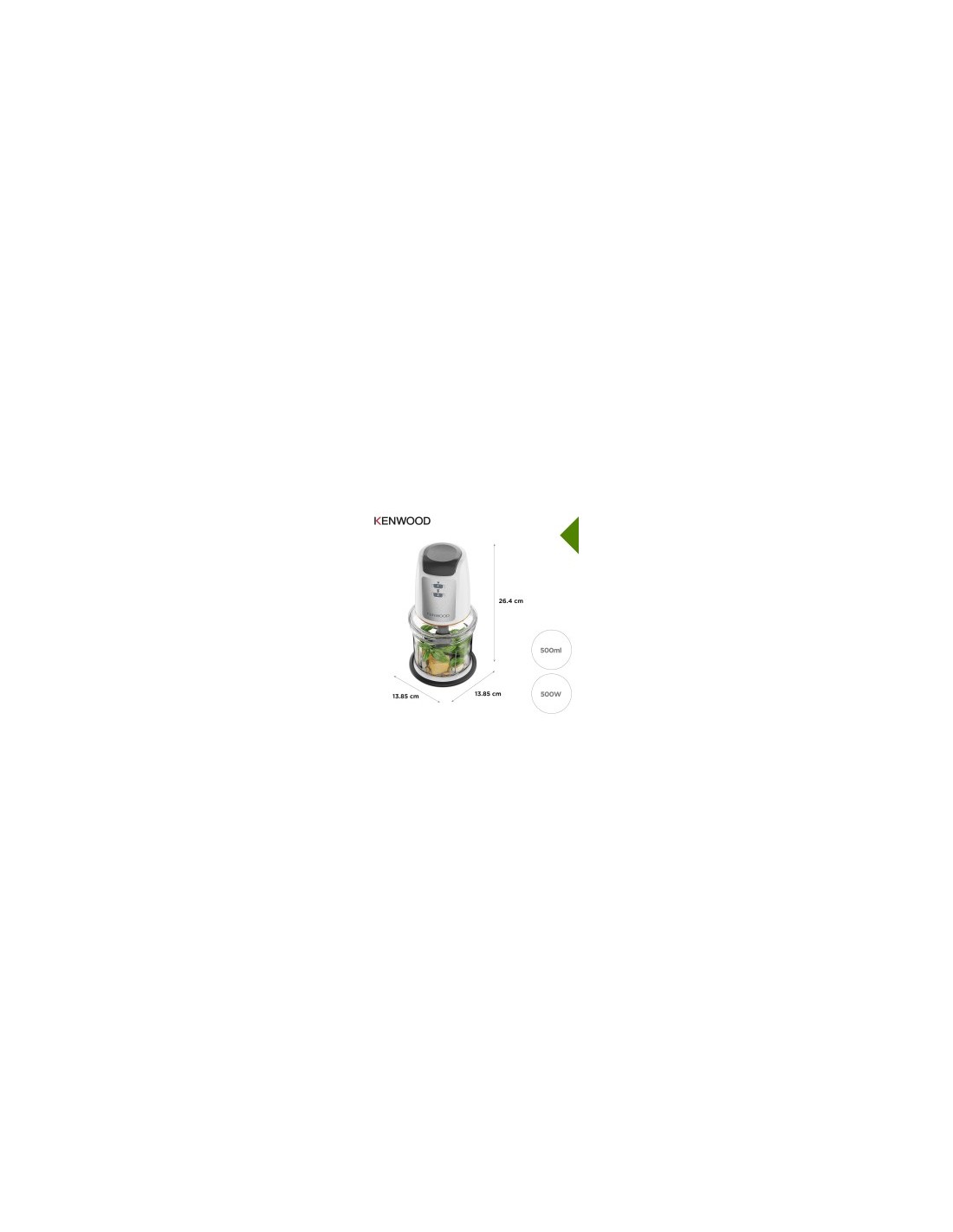 TRITATUTTO CHP61.100WH 500W 500ML 4 LAME su TreG Ingrosso