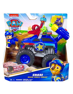 Paw Patrol Rescue Wheels Monster Truck “Chase” con 2 Proiettili e Figure – Spin Master