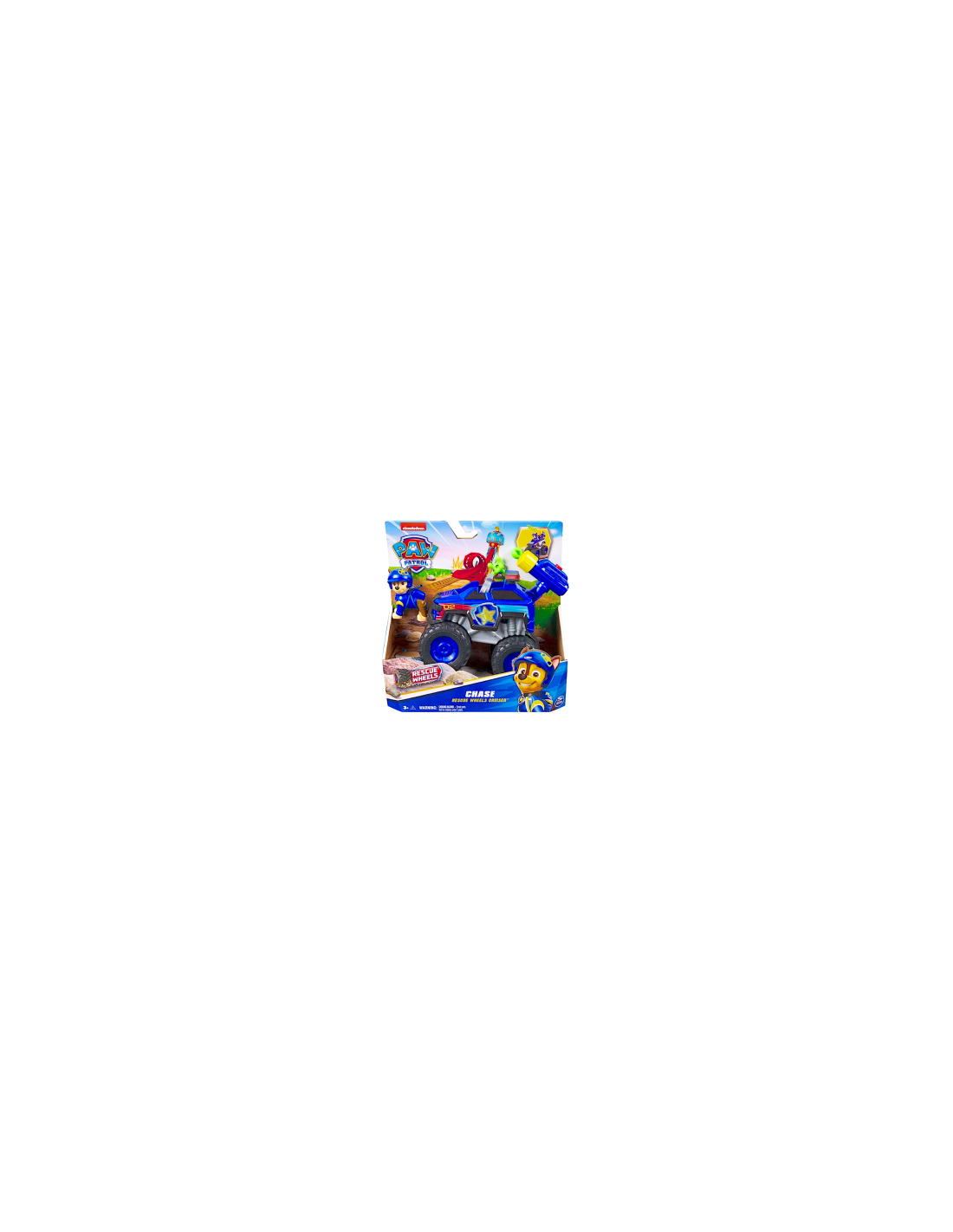 Paw Patrol Rescue Wheels Monster Truck “Chase” con 2 Proiettili e Figure – Spin Master