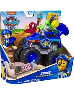 Paw Patrol Rescue Wheels Monster Truck “Chase” con 2 Proiettili e Figure – Spin Master