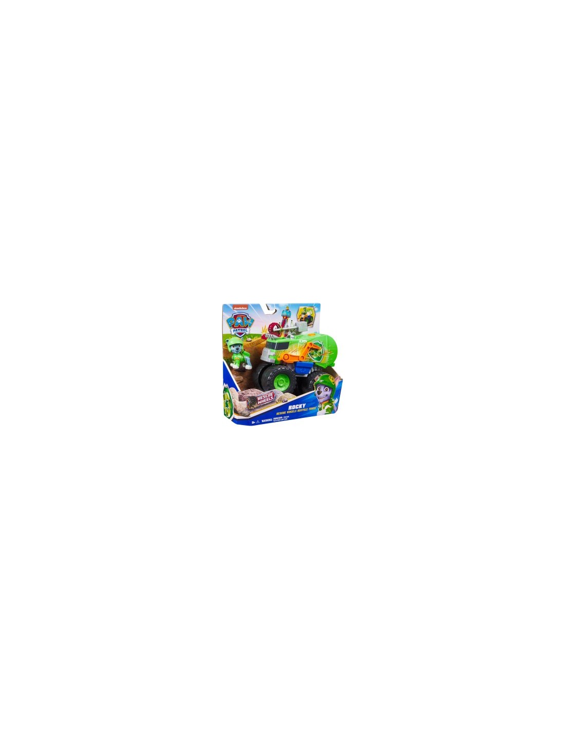 Paw Patrol Rescue Wheels Rocky Veicolo riciclaggio con Lanciamissili – Spin Master
