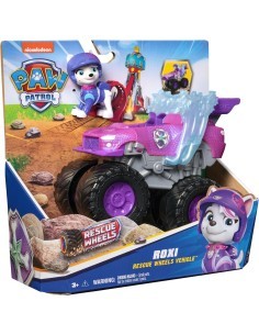 PAW Patrol Rescue Wheels Monster Truck di Roxi con Ariete Trasformabile e Personaggio