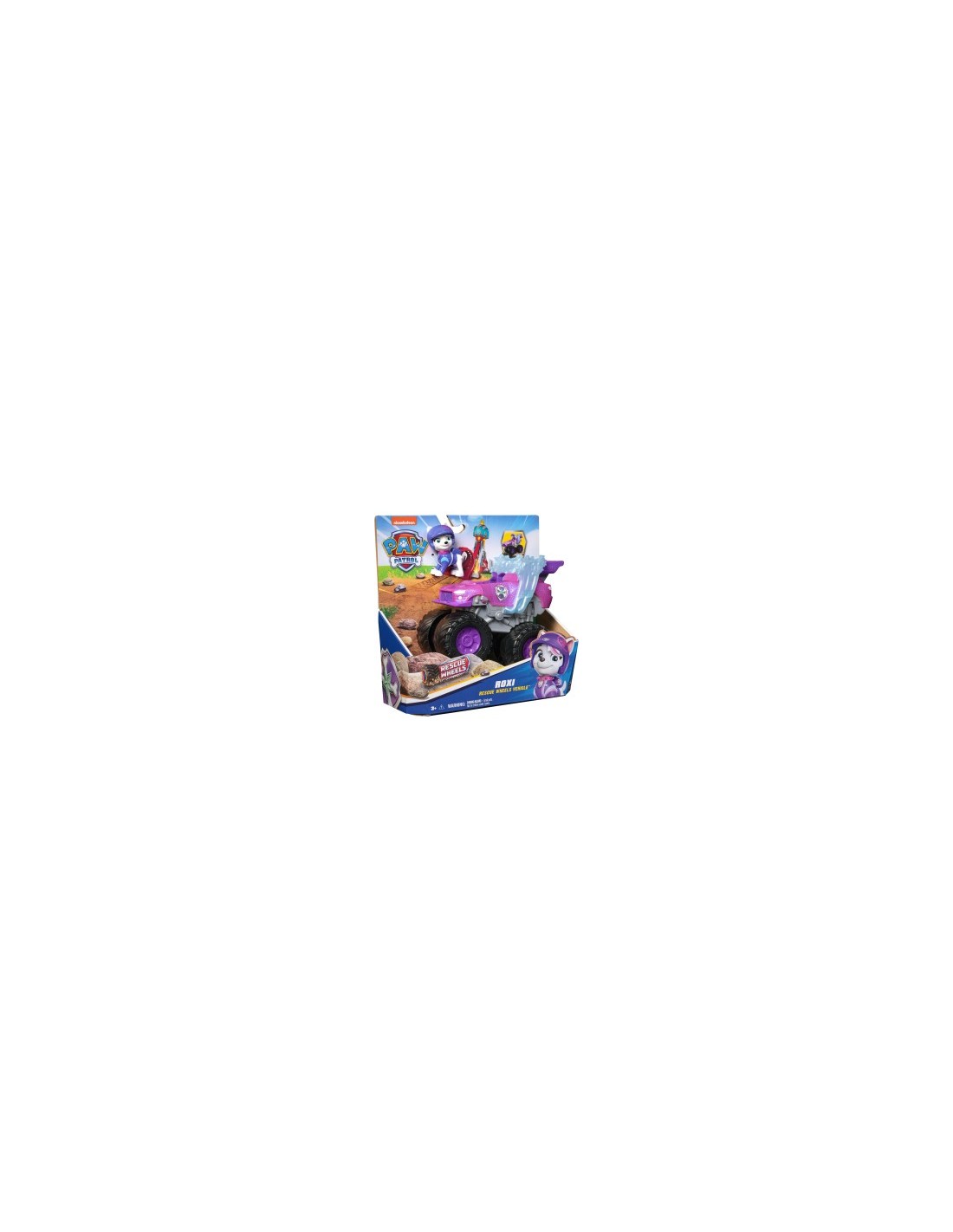 PAW Patrol Rescue Wheels Monster Truck di Roxi con Ariete Trasformabile e Personaggio