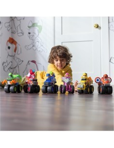 PAW Patrol Rescue Wheels Monster Truck di Roxi con Ariete Trasformabile e Personaggio