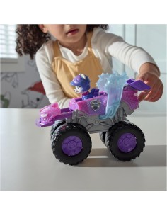 PAW Patrol Rescue Wheels Monster Truck di Roxi con Ariete Trasformabile e Personaggio
