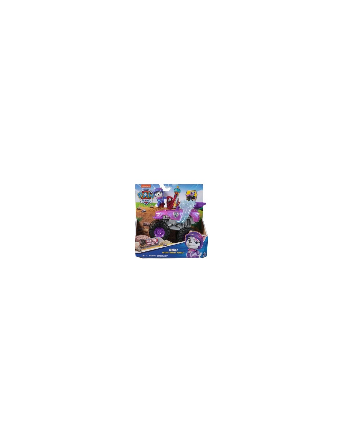 PAW Patrol Rescue Wheels Monster Truck di Roxi con Ariete Trasformabile e Personaggio