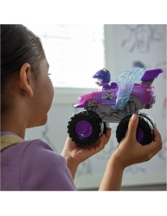 PAW Patrol Rescue Wheels Monster Truck di Roxi con Ariete Trasformabile e Personaggio