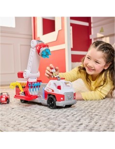 PAW Patrol Camion dei Pompieri Caricamento Rapido con Marshall, Suoni, Luci e Mini Veicolo