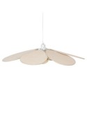 Sospensione Naya, a petali, beige lino, diametro 72 cm, altezza 118 cm