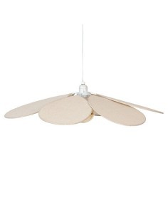 Sospensione Naya, a petali, beige lino, diametro 72 cm, altezza 118 cm