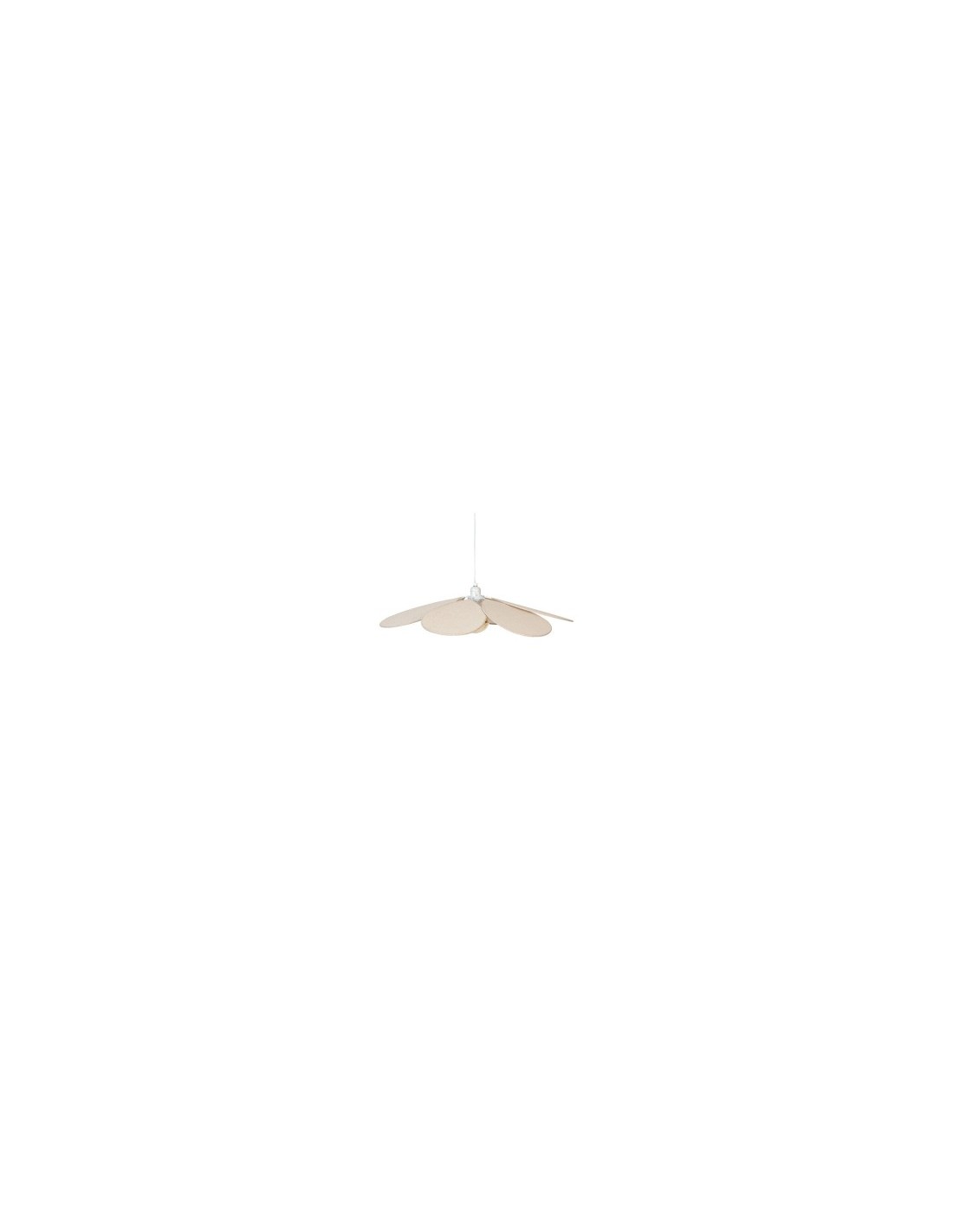 Sospensione Naya, a petali, beige lino, diametro 72 cm, altezza 118 cm