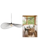 Sospensione Adelia, metallo nero, diametro 98 cm, altezza 105 cm