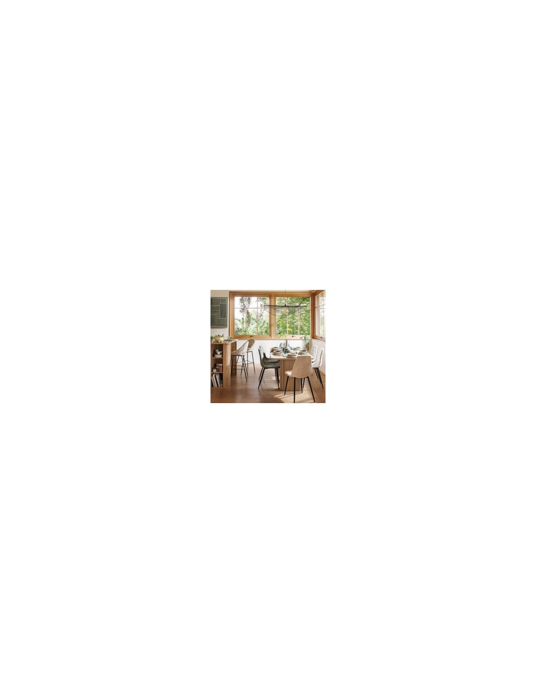 Sospensione Adelia, metallo nero, diametro 98 cm, altezza 105 cm