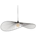 Sospensione Adelia, metallo nero, diametro 98 cm, altezza 105 cm