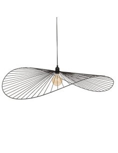 Sospensione Adelia, metallo nero, diametro 98 cm, altezza 105 cm