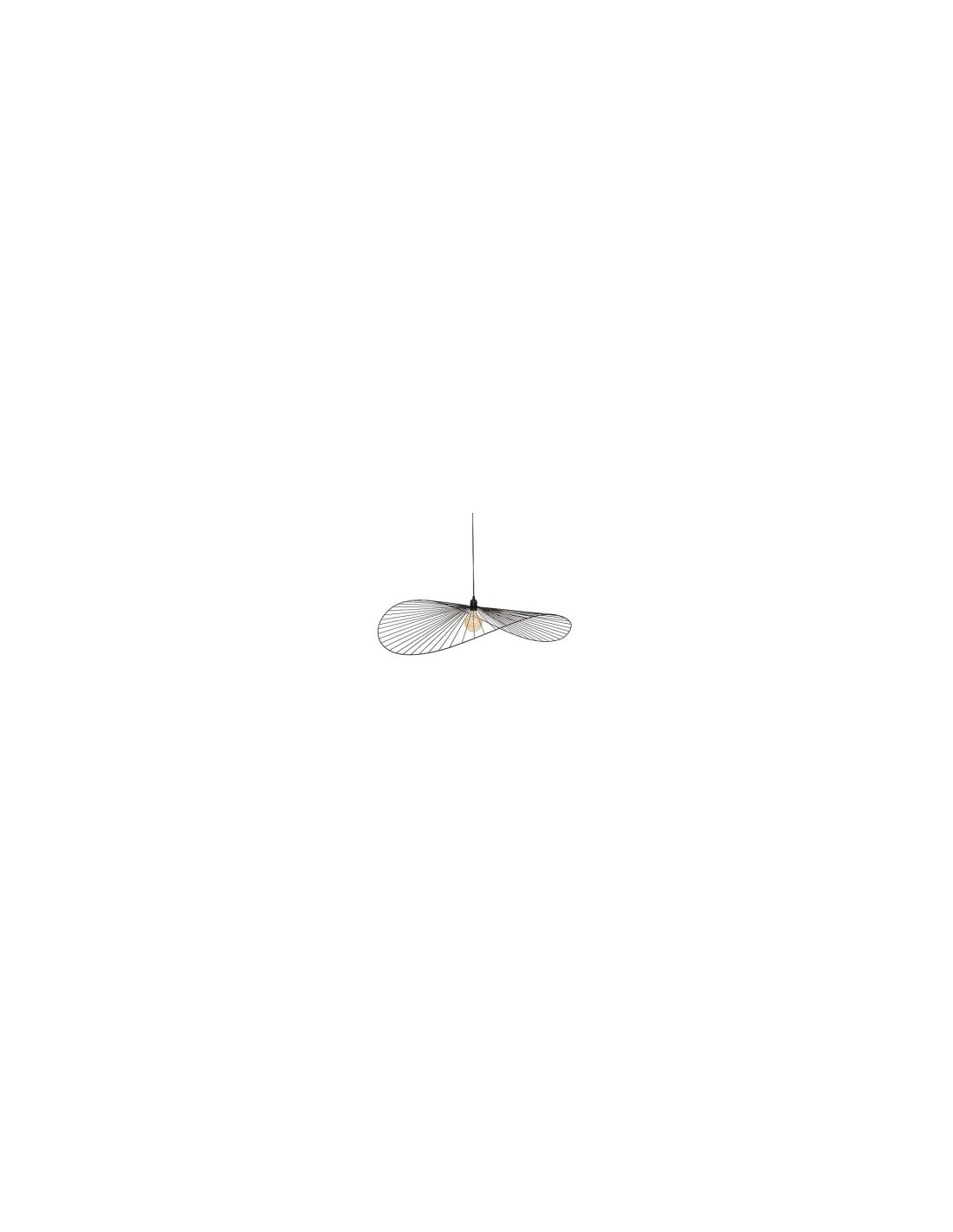 Sospensione Adelia, metallo nero, diametro 98 cm, altezza 105 cm