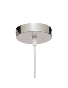 Sospensione Omia, metallo argentato, diametro 38 cm, altezza 125 cm, collezione Sky Lounge