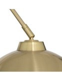 Lampada da terra ad arco Floris, metallo dorato, altezza 177 cm, abat-jour orientabile