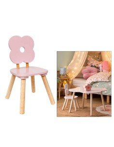 Sedia Dolce Fiore, Rose, MDF E1/Pine, L. 23 x P. 23 x H. 48 cm