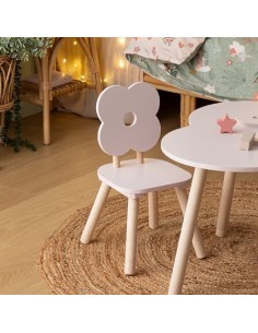Sedia Dolce Fiore, Rose, MDF E1/Pine, L. 23 x P. 23 x H. 48 cm