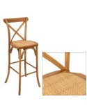 Sedia da bar alta Isak, rovere naturale, beige, L. 47 x P. 52 x H. 110 cm, 5 Kg, legno massiccio